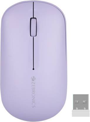 ZEBRONICS ZEB-PULSE 1200 DPI, Multidevice connectivity with Connection Toggle Button & On/Off Switch Wireless Optical Mouse??(2.4GHz Wireless, Bluetooth, Lavender)